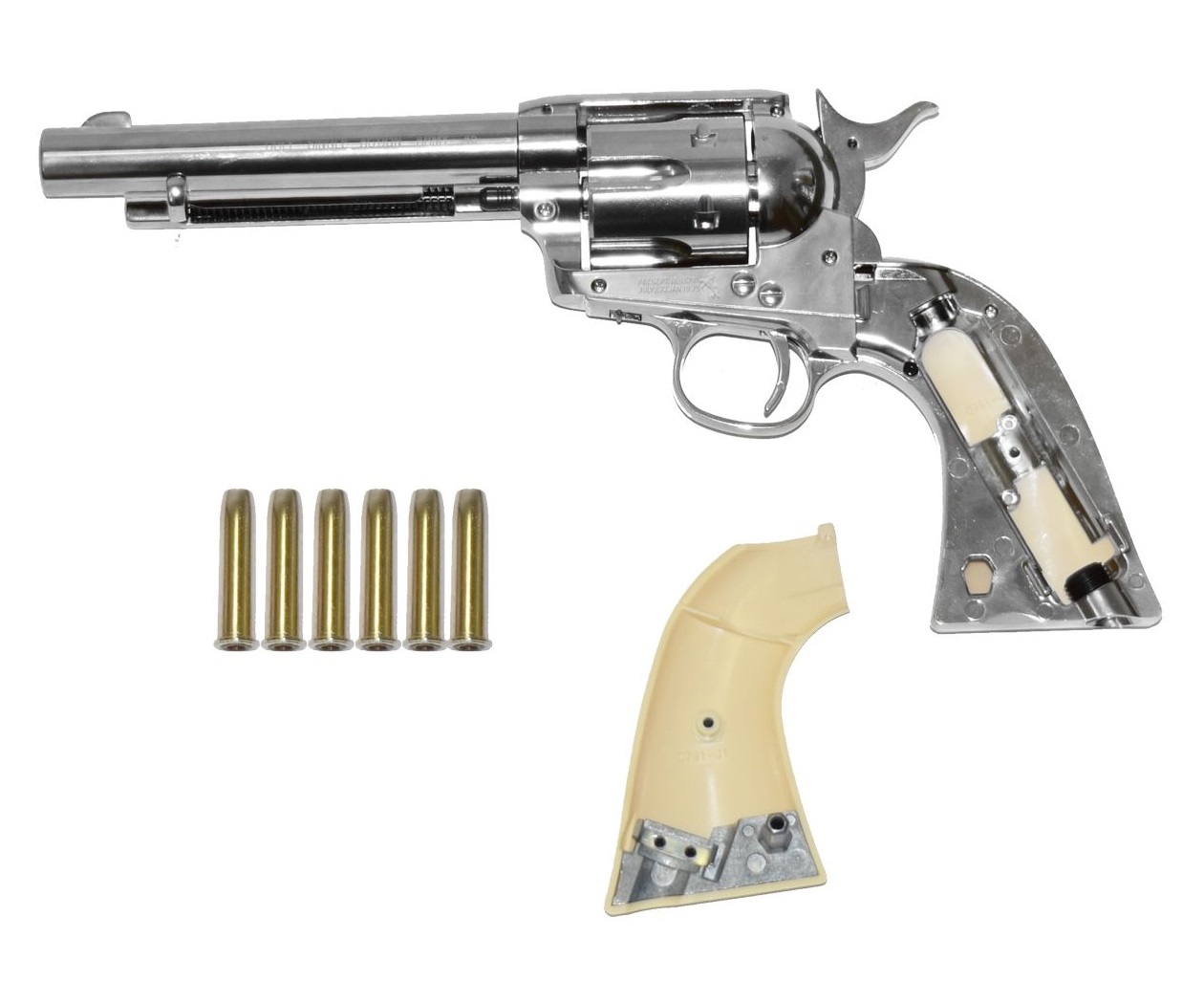 Револьвер Umarex пневматический Colt SAA 45 PELLET nickel, кал. 4,5мм (5.8322)