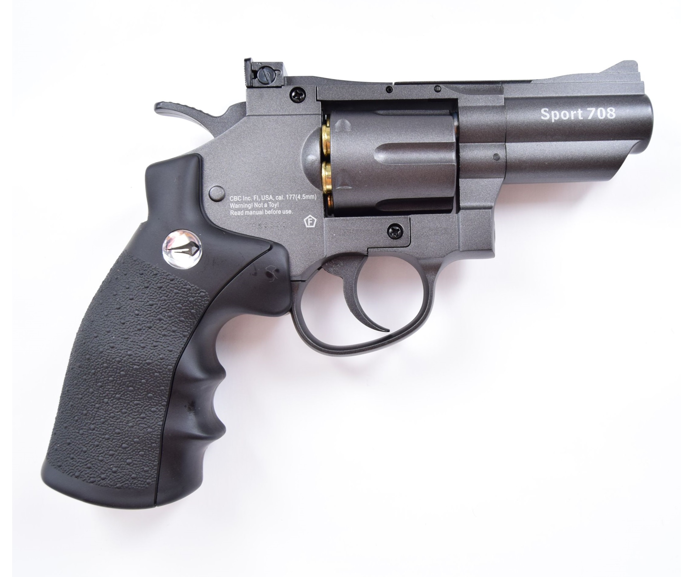 Револьвер пневм. BORNER Super Sport 708, кал. 4,5 мм (с картр 6 шт.) (8.4032)