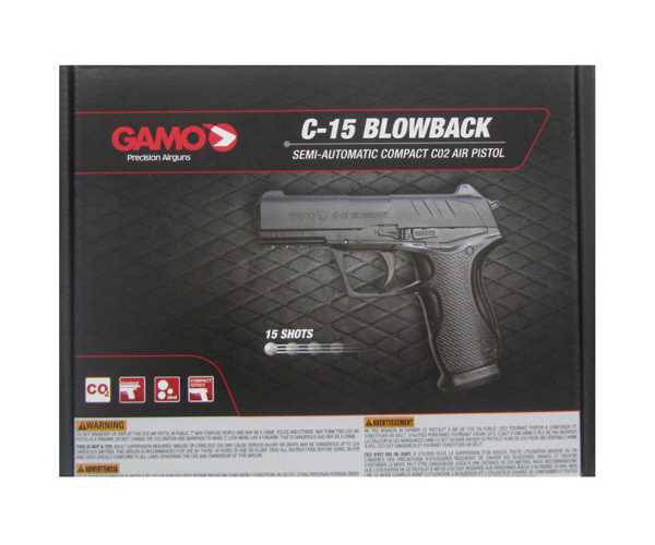 Пистолет пневм. GAMO C-15 Blowback, кал.4,5 мм (6111390)