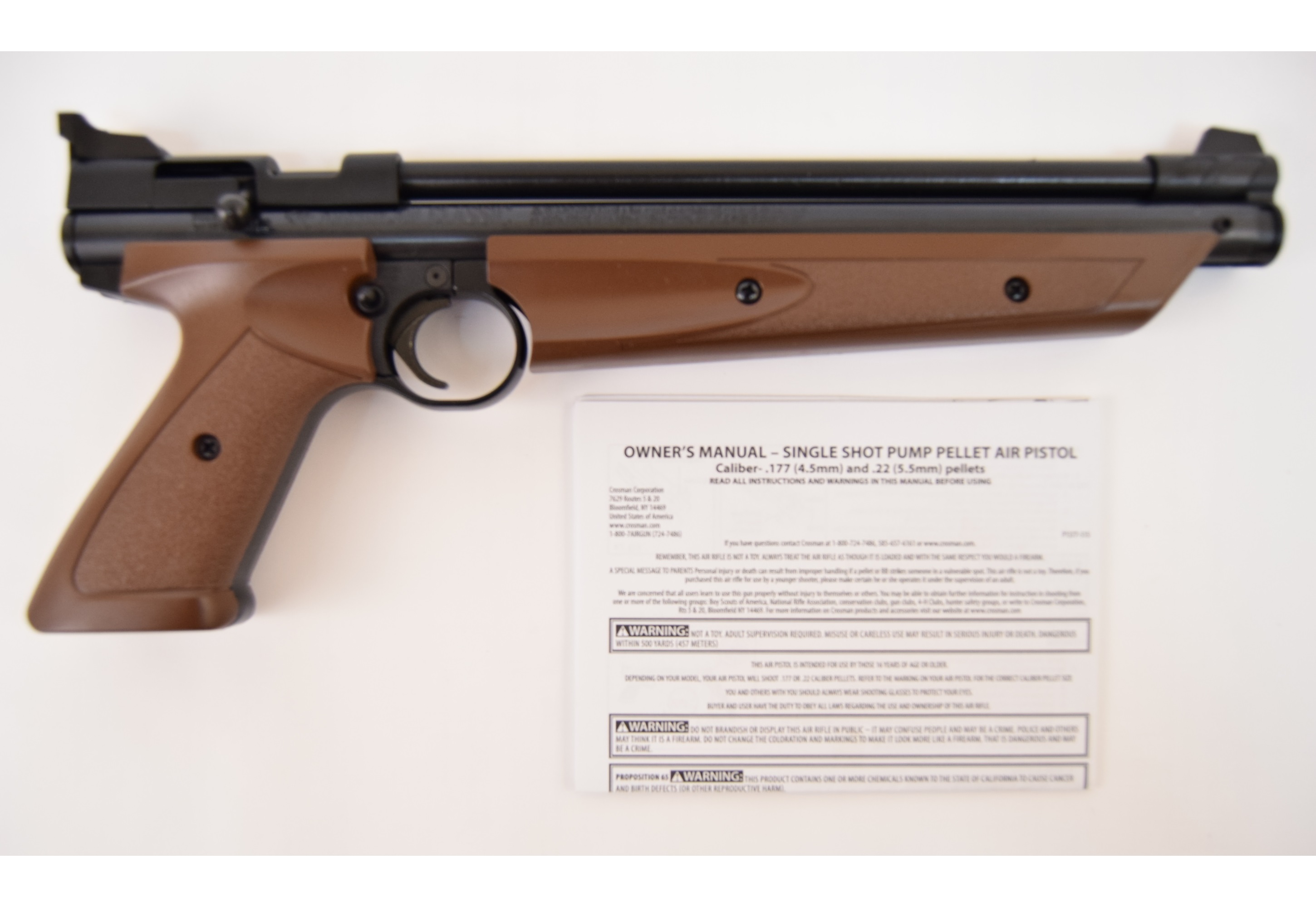 Пистолет пневм. Crosman P1377BR American Classic Brown, кал.4,5 мм (P1377BR)