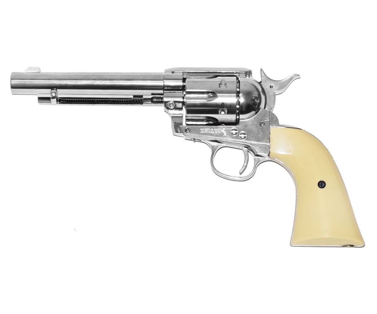 Револьвер Umarex пневматический Colt SAA 45 PELLET nickel, кал. 4,5мм (5.8322)
