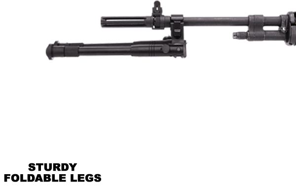 сошки UTG для установки на ствол оружия, регулируемые, усиленные, высота от 22 до 26 см