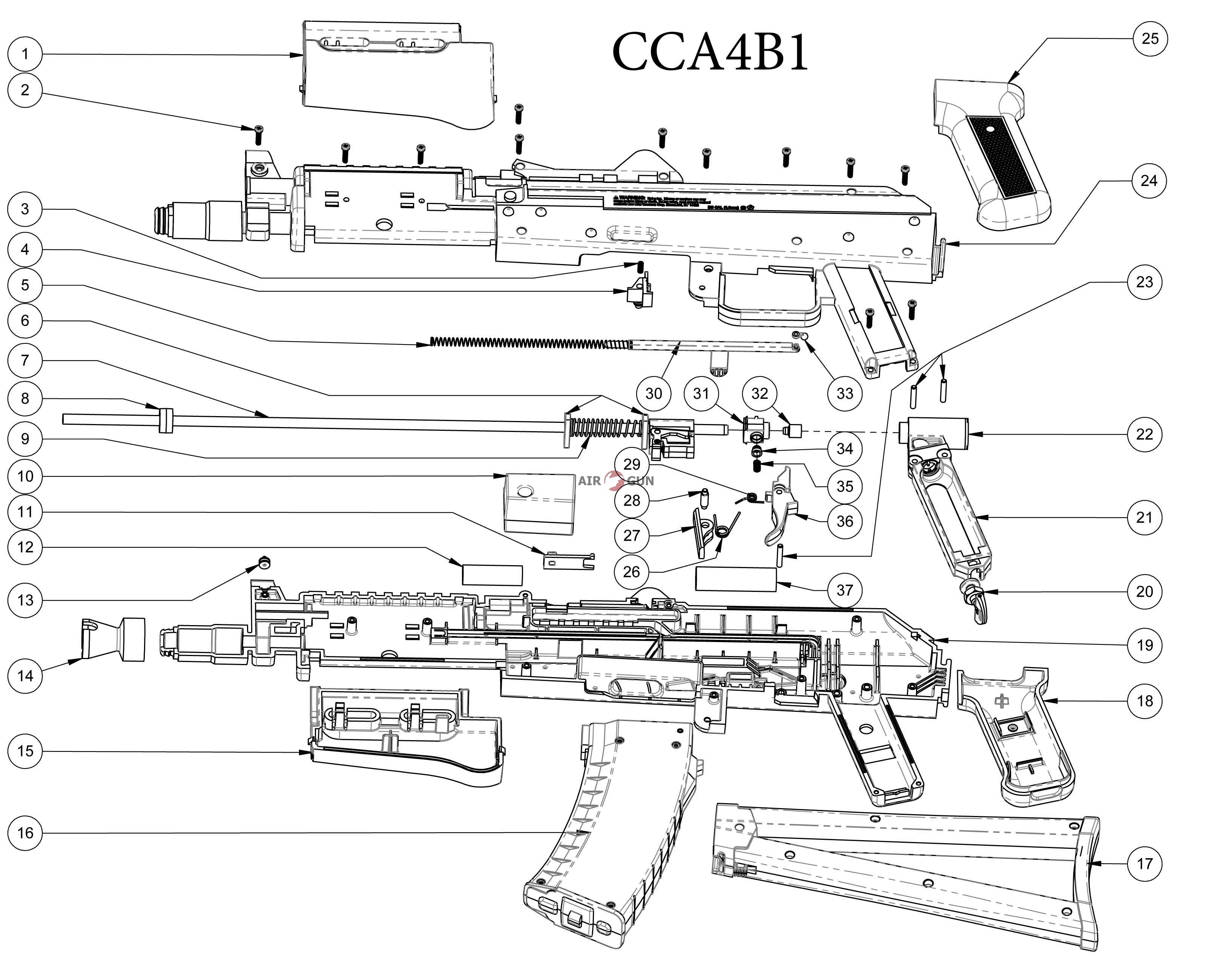 Винтовка пневм. Crosman Comrade AK, кал.4,5 мм (CCA4B1)