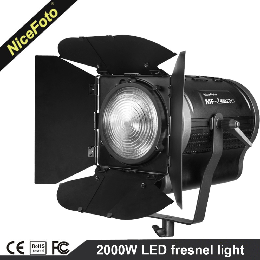 LED осветитель NiceFoto MF-2000DMX (мощность 200Вт с линзой френеля)