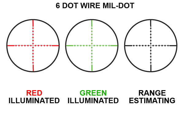 Прицел LEAPERS Hunter 3-9x32 Mil-dot, 25,4мм, подсветка крас/зел, сетка-нить, кольца на "ласточкин хвост" (SCP-U392RGD)