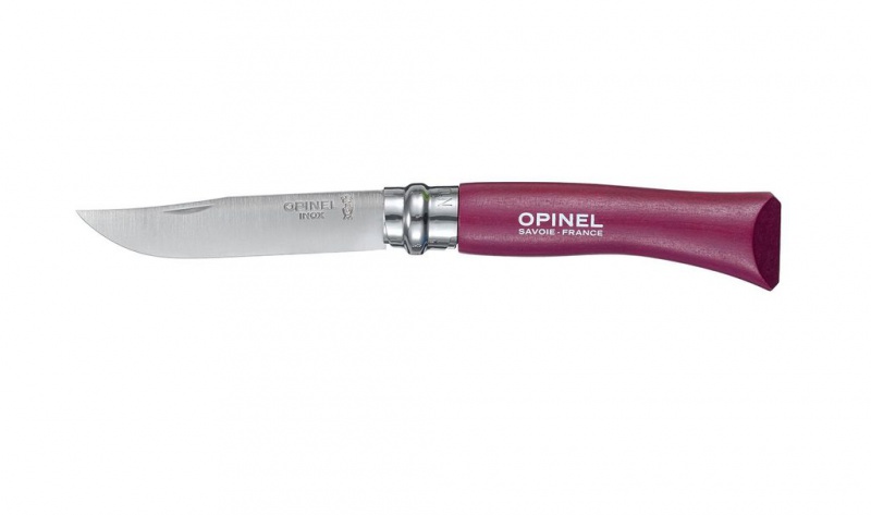 Нож Opinel серии Tradition Colored №07, клинок 8см., нерж. сталь, рукоять - граб, цвет - фиолетовый (001427)