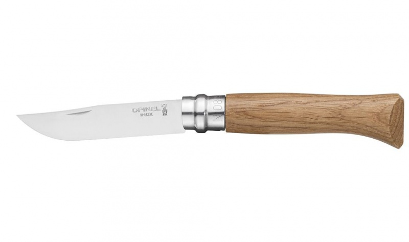 Нож Opinel серии Tradition Luxury №08, клинок 8,5см., нержавеющая сталь, рукоять - дуб, картон.коробка (002021)