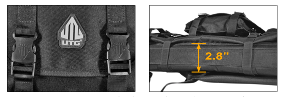 Чехол-рюкзак UTG тактический для оружия, 107х6,6х33см., цвет - Black, 3 внешн. съемн. кармана, вес 2,7кг. (5 шт./уп.)