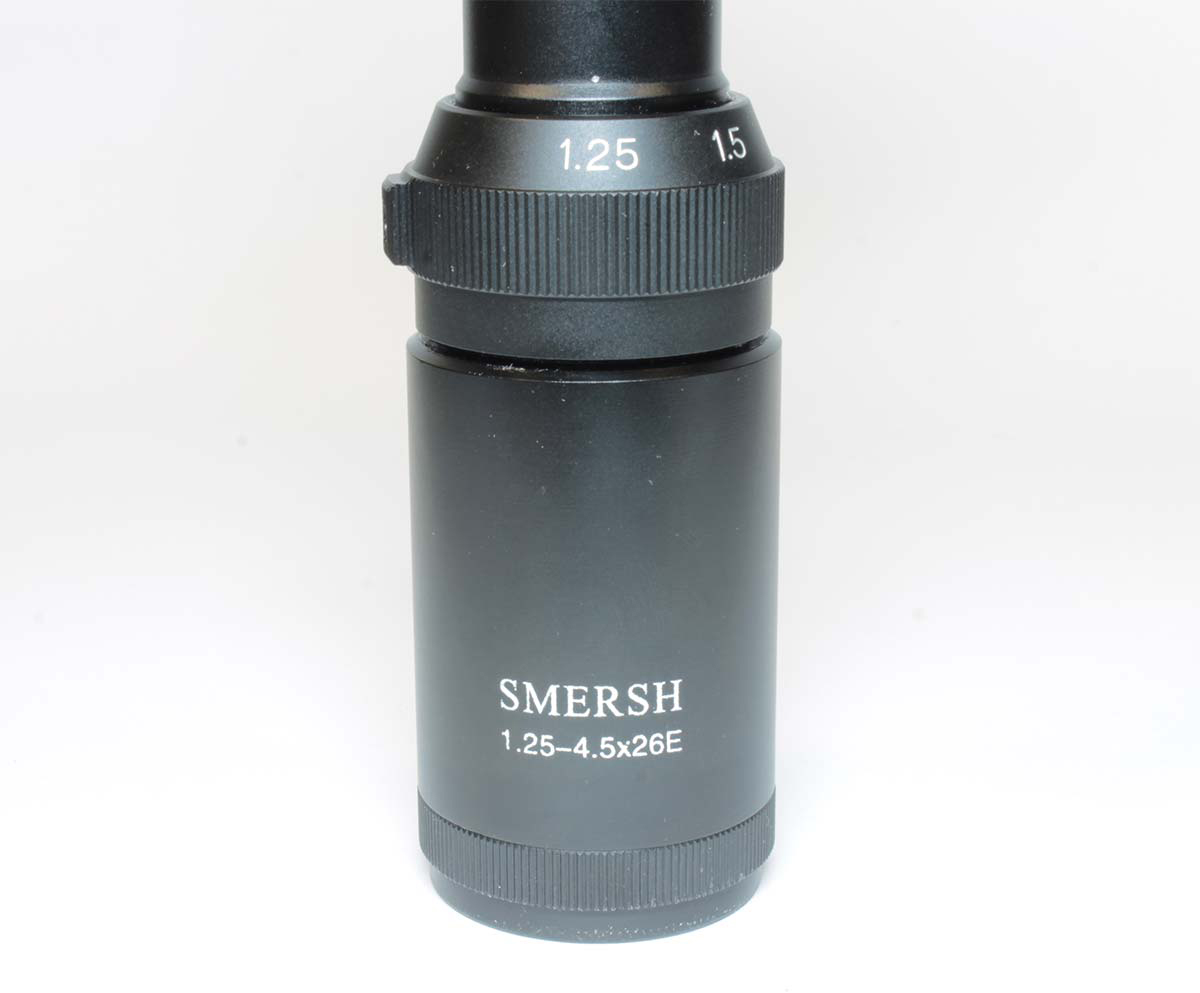 Прицел оптич. SMERSH 1.25-4.5х26E Mil-dot (RX8301)