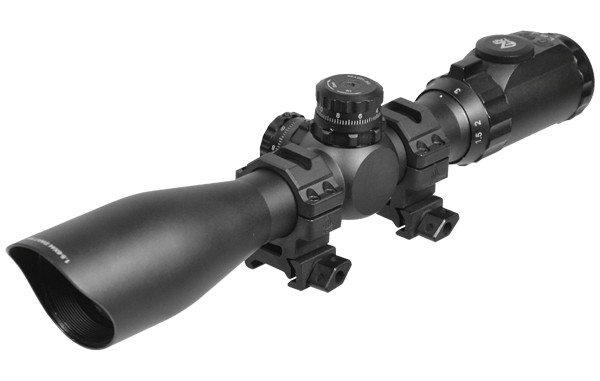 Прицел LEAPERS Accushot Tactical 1.5-6x44 Mil-dot, 30 мм, подсв.36цв, сетка-нить,кольца (SCP3-U156IEW)