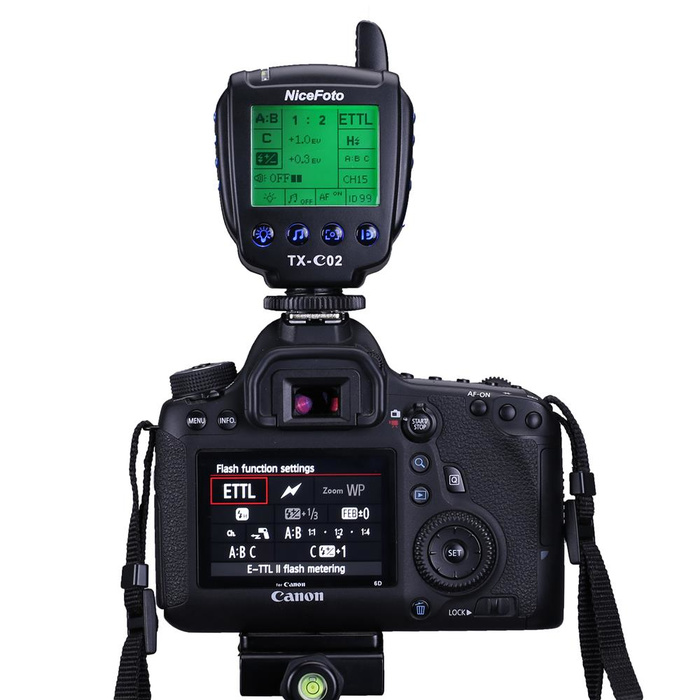Аккумуляторный моноблок NiceFoto N6 TTL-M + синхронизатор TX-C02 (TTL режим, 600 Дж. для Canon)