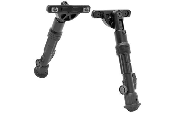 Сошки UTG на KeyMod, 127-203мм., раздельн.ноги, 5 углов-позиций, 5 фикс.длин, кнопка фикс., алюминий, черный, 280гр. (TL-BPDK01)
