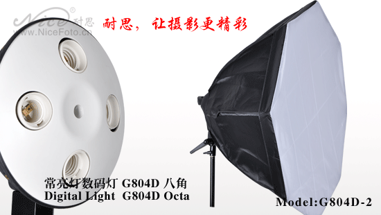 Осветитель NiceFoto G804D-2 с октобоксом 85 см и патроном под 4 лампы