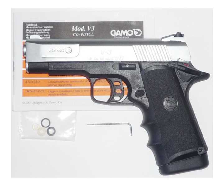 Пистолет пневм. GAMO V3 nickel, кал.4,5 мм (6111361)